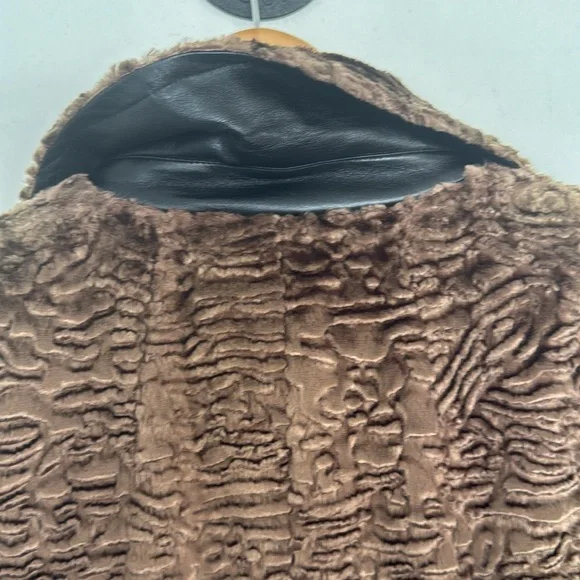 Les Copains Brown Faux Fur Jacket, Sz IT44/US8 - Picture 10 of 12
